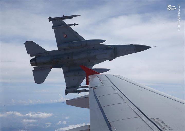 اسکورت اردوغان با F16