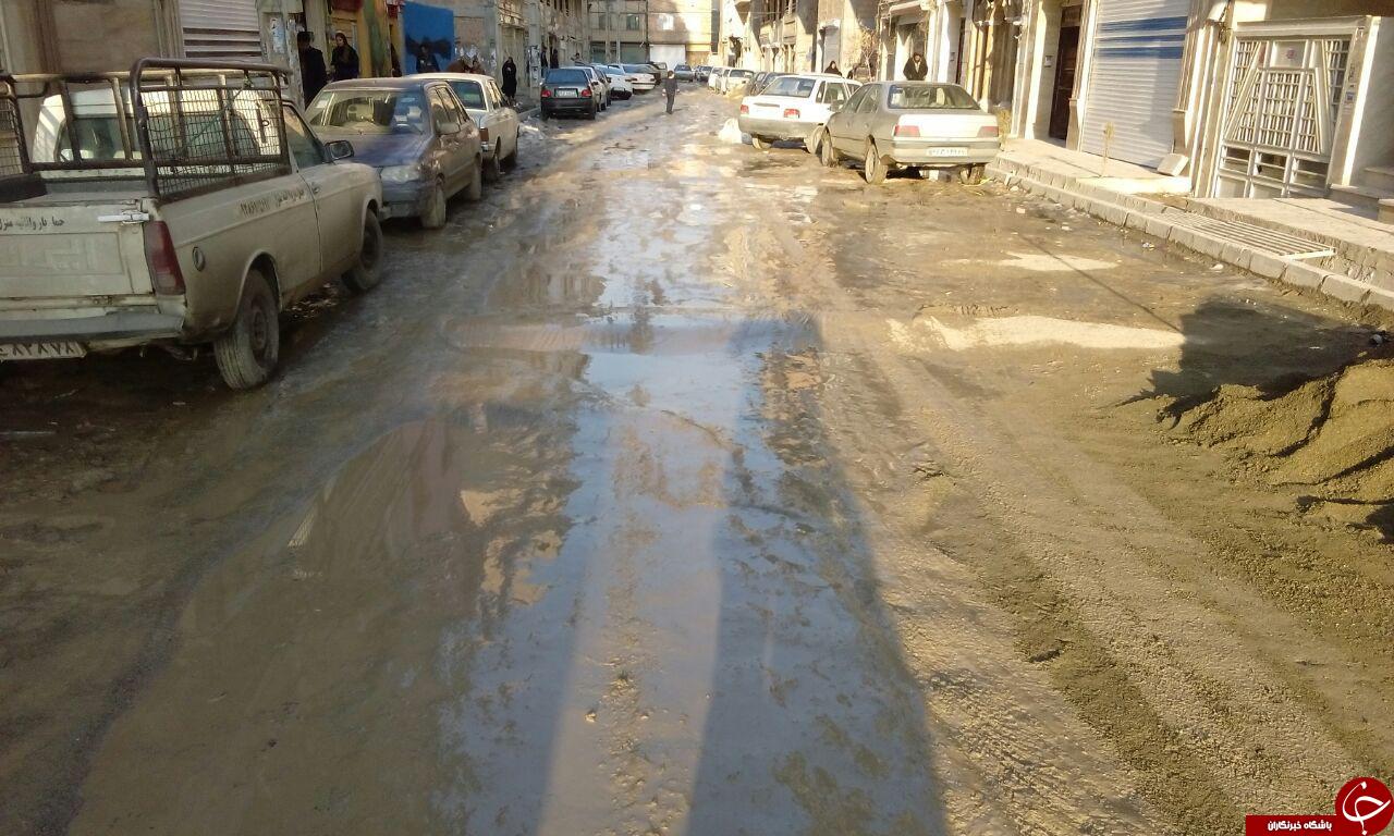 کمبود روکش آسفالت خیابان&zwnj;ها در شهرک سبزدشت + تصاویر