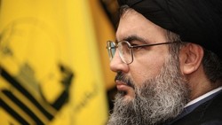 نمایی از سنگ مزار شهید سید حسن نصرالله + فیلم
