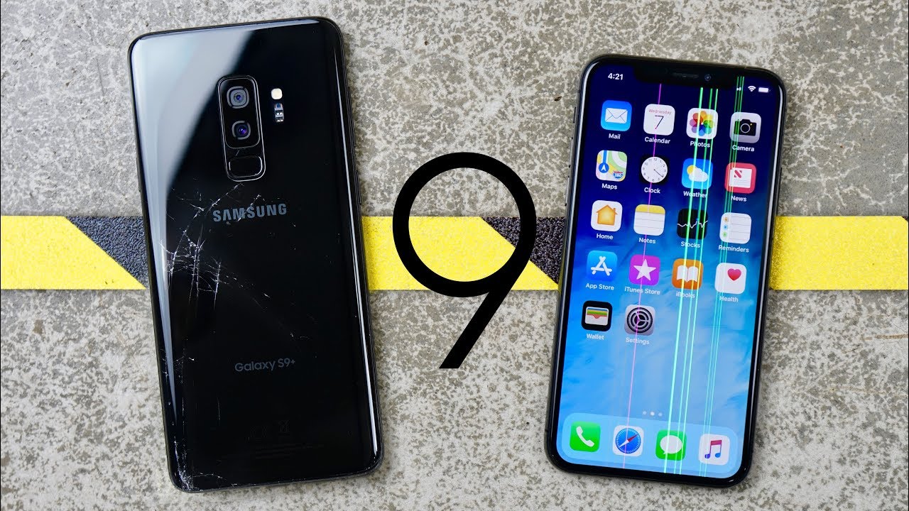 تست سقوط Galaxy S9 Plus و iPhone x / کدام مقاوم&zwnj;تر است؟ +فیلم