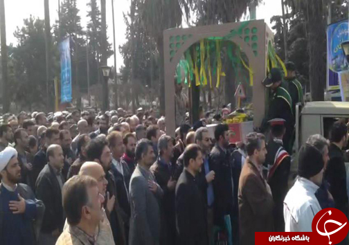 تشییع پیکر ۳ شهید گمنام در نوشهر
