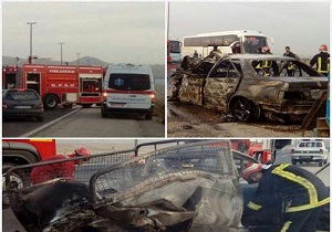 تصادف مرگبار در اتوبان قم _تهران