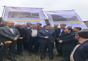 آغاز ساخت ۳ دهنه پل با حضور وزیر راه در جاده هراز