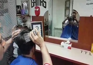 اصلاح موی سر با 22 قیچی + فیلم