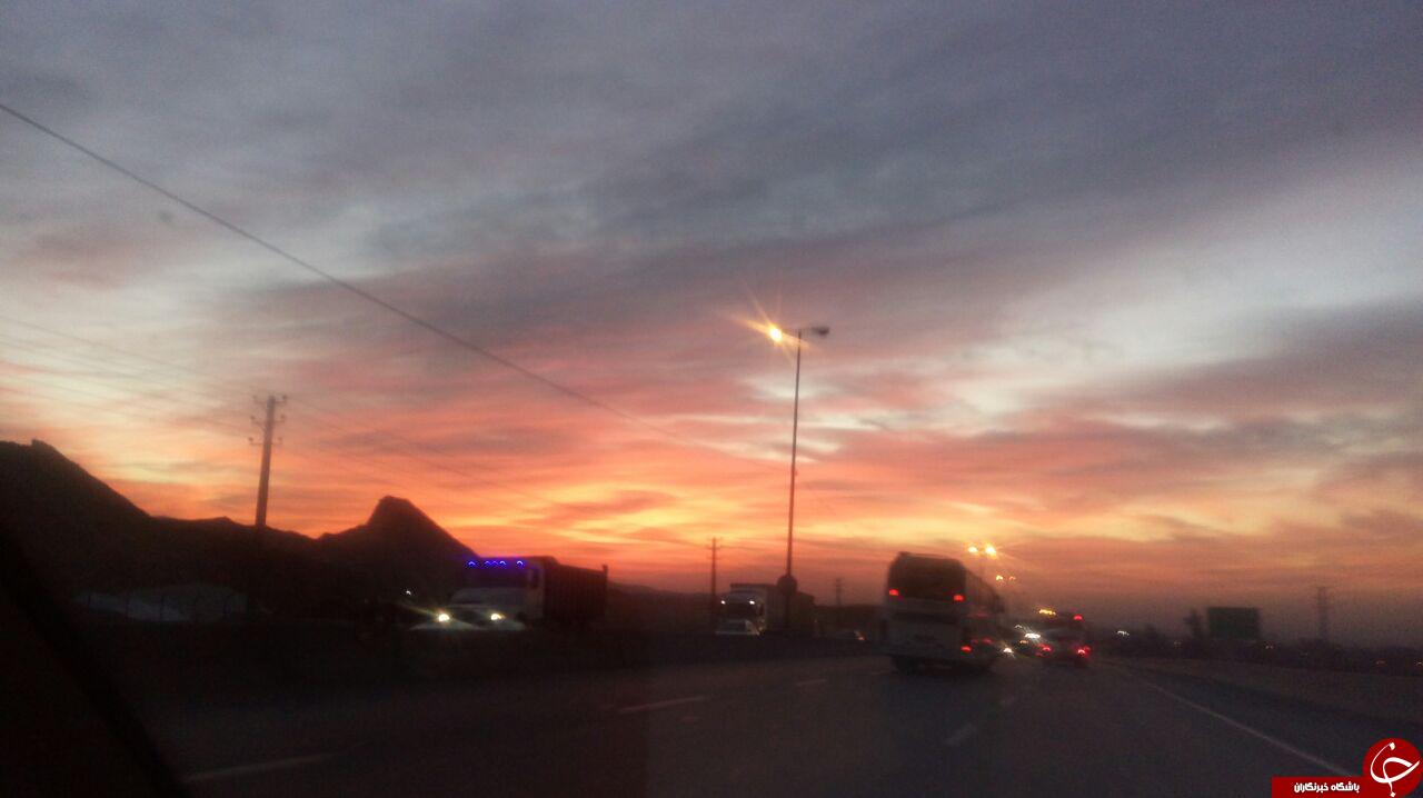 تصاویری از غروب زیبای خورشید در پاکدشت