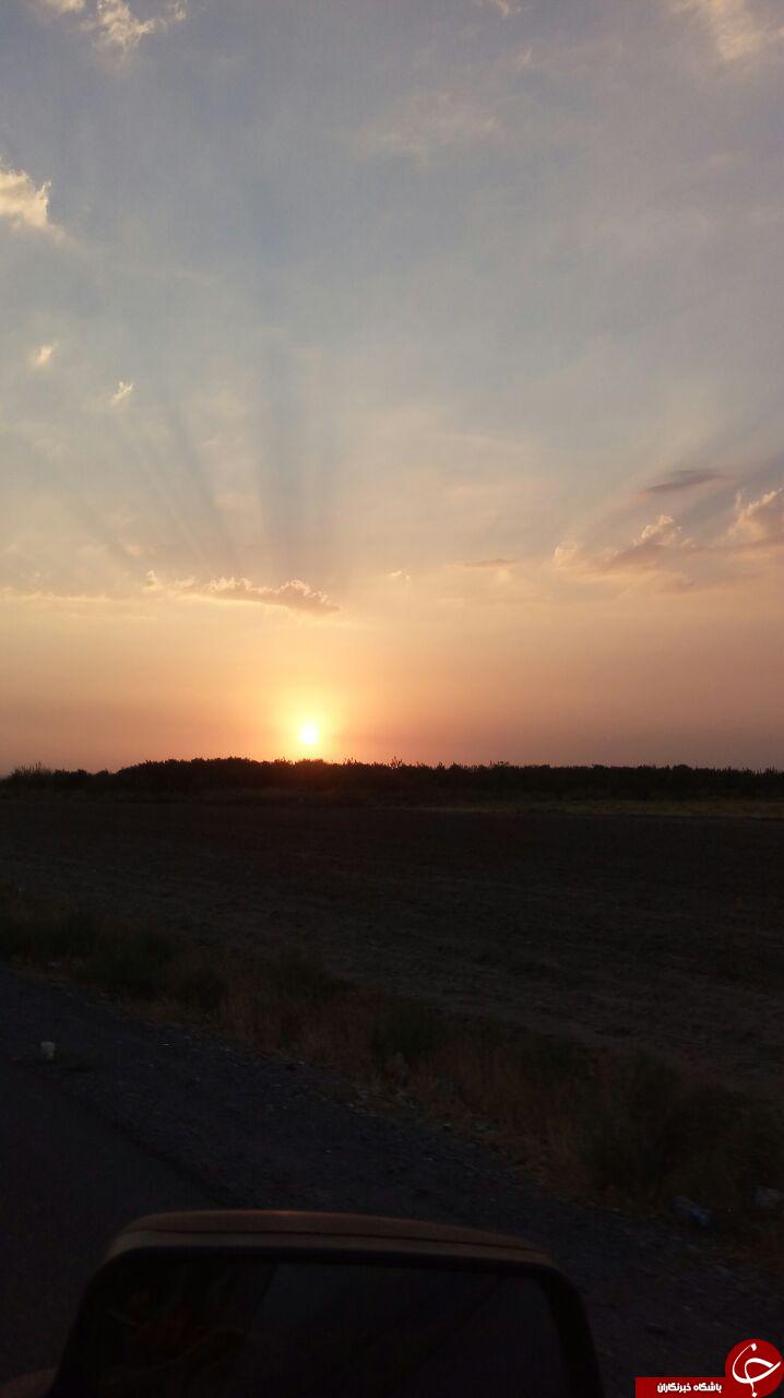 تصاویری از غروب زیبای خورشید در پاکدشت