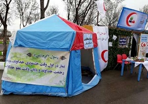 راه اندازی خیمه‌های نماز برای مسافران نوروزی اردبیل