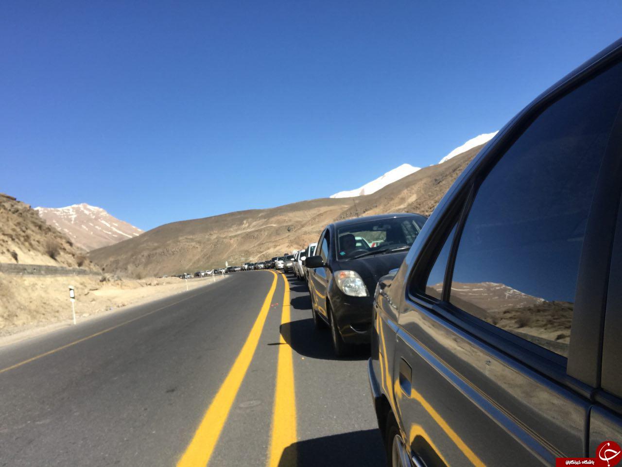 ترافیک سنگین در جاده هراز + تصاویر