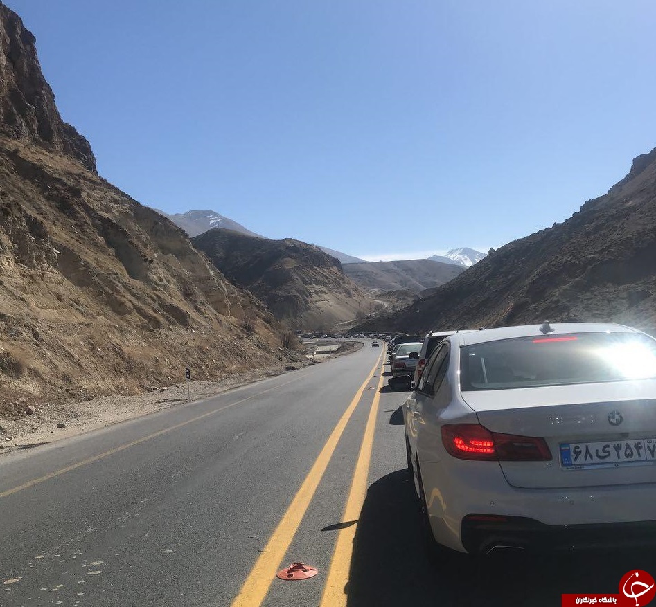 ترافیک سنگین در جاده هراز + تصاویر
