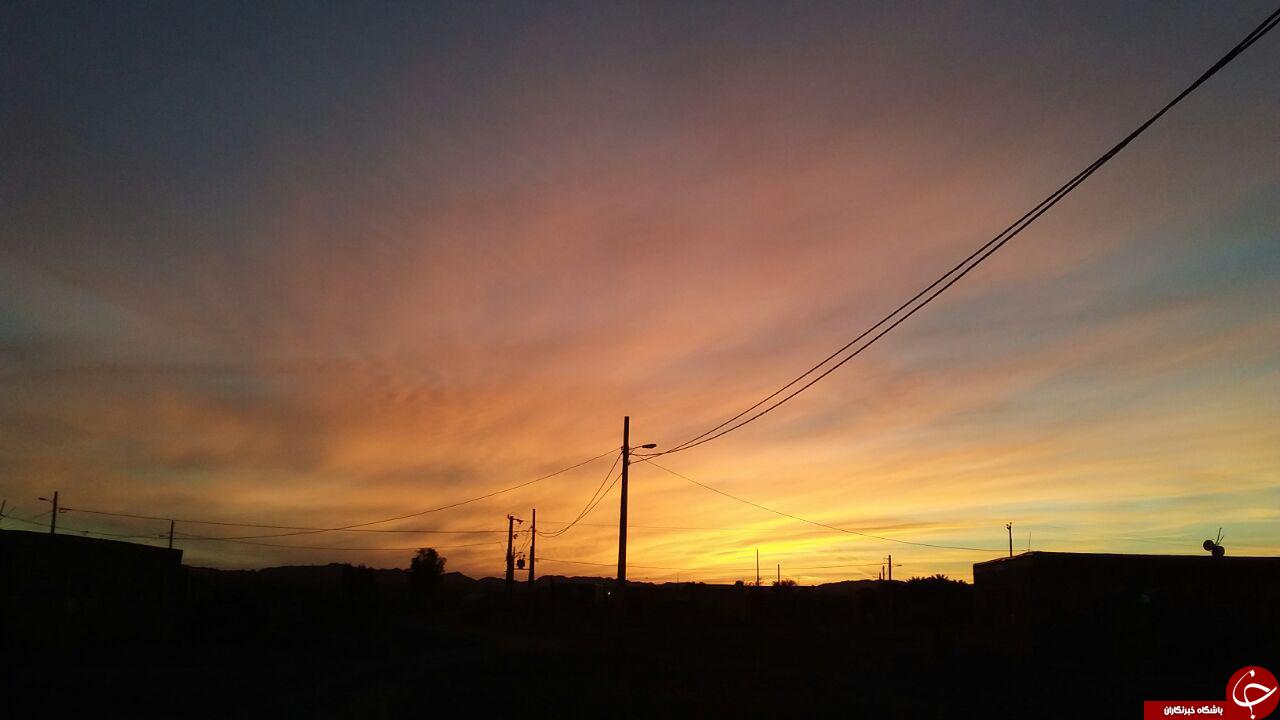 نمایی زیبا از غروب روستای چاه نوروز + تصاویری