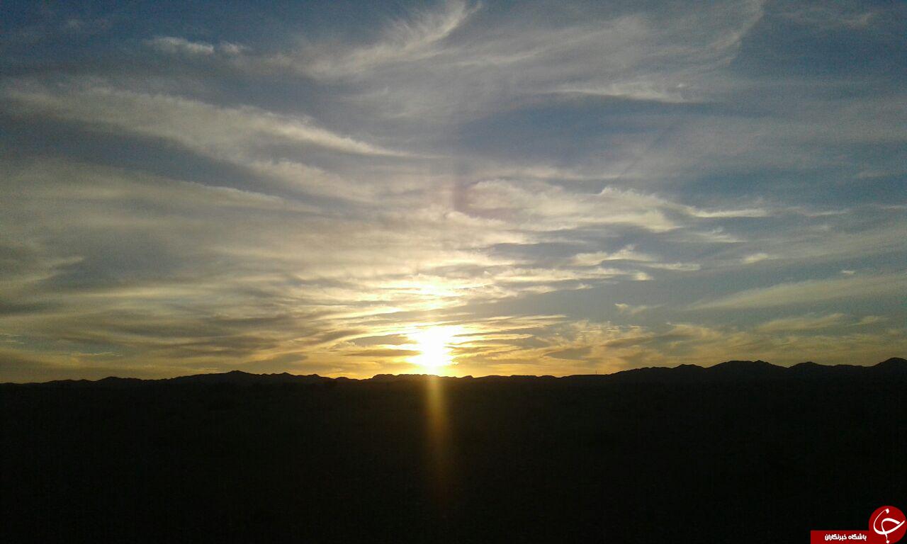 نمایی زیبا از غروب روستای چاه نوروز + تصاویری
