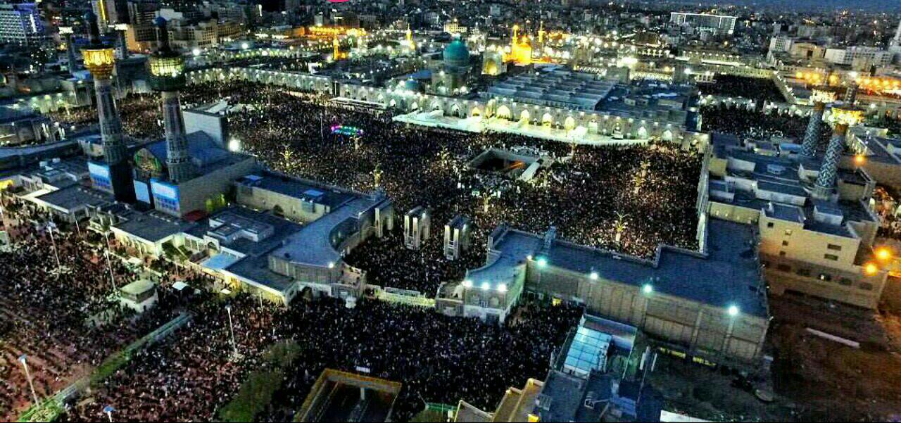 اقامه آخرین نماز جماعت حرم رضوی در بزرگترین اجتماع نوروزی جهان