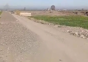 وضعیت نامناسب جاده در نورآباد + فیلم