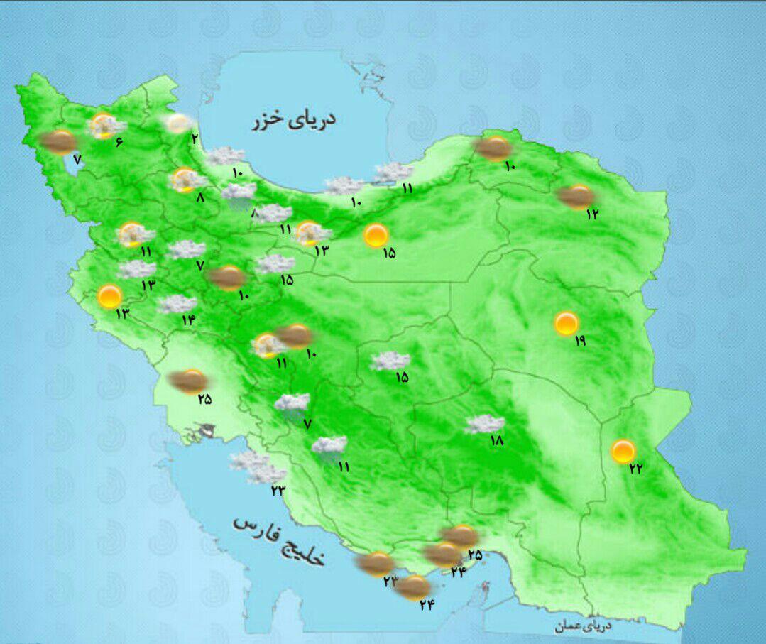 ورود سامانه بارشی فعال به کشور/استان های جنوبی منتظر ورود گردوخاک باشند+جدول