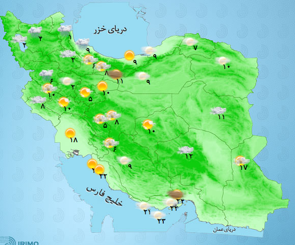 استقرار یک سامانه بارشی در کشور + جدول