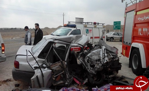 تصادف نیسان با پراد یک نفر را به کام مرگ فرستاد + تصاویر