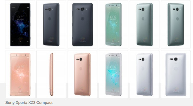 تنوع رنگی گوشی های Xperia XZ2 و Xperia XZ2 Compact