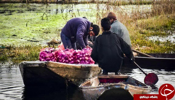 تصویری دیدنی از بازارچه شناور در هند
