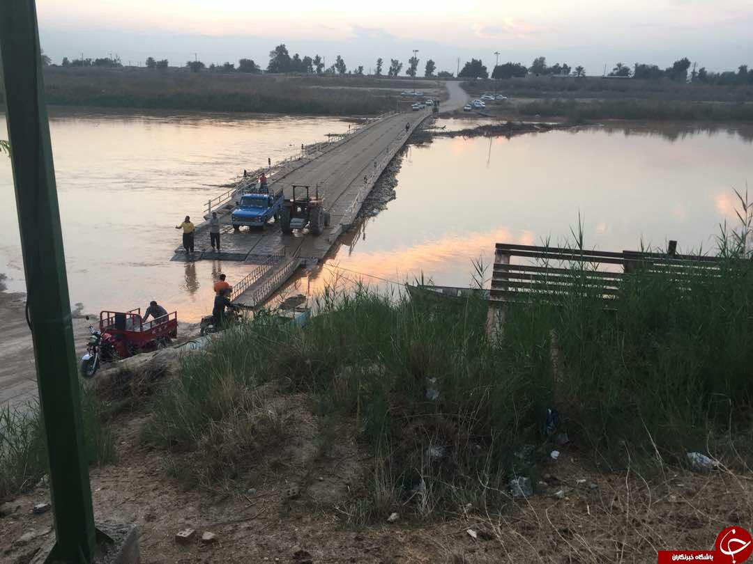 اندر مشکلات گذر از پل ارتباطی مسیر عنافجه + تصاویر