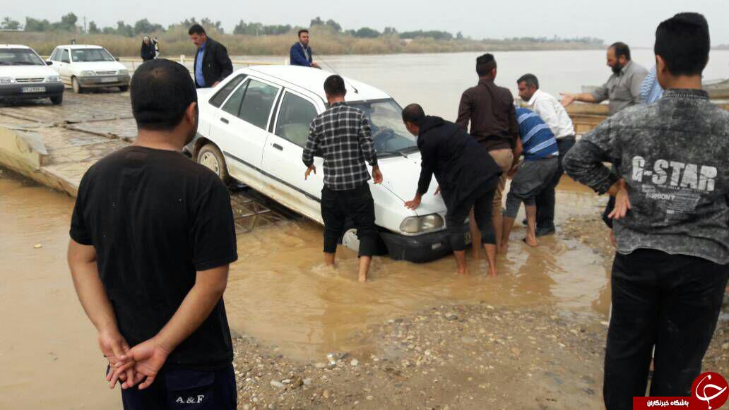 اندر مشکلات گذر از پل ارتباطی مسیر عنافجه + تصاویر