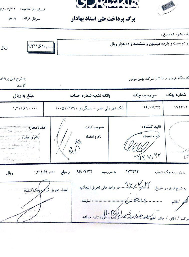 ورود شورای شهر تهران به ماجرای خرید خودرو 121 میلیونی توسط حاجی