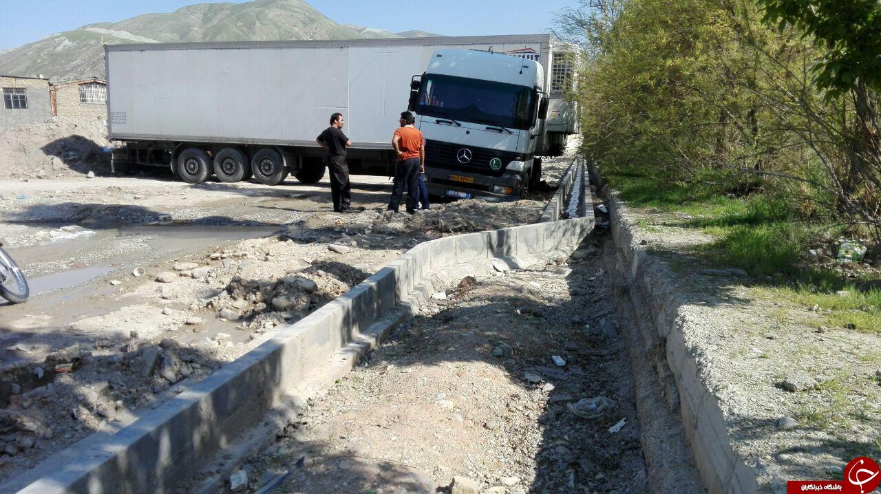 تریلی ۱۸ چرخ شگفتی آفرید + تصاویر