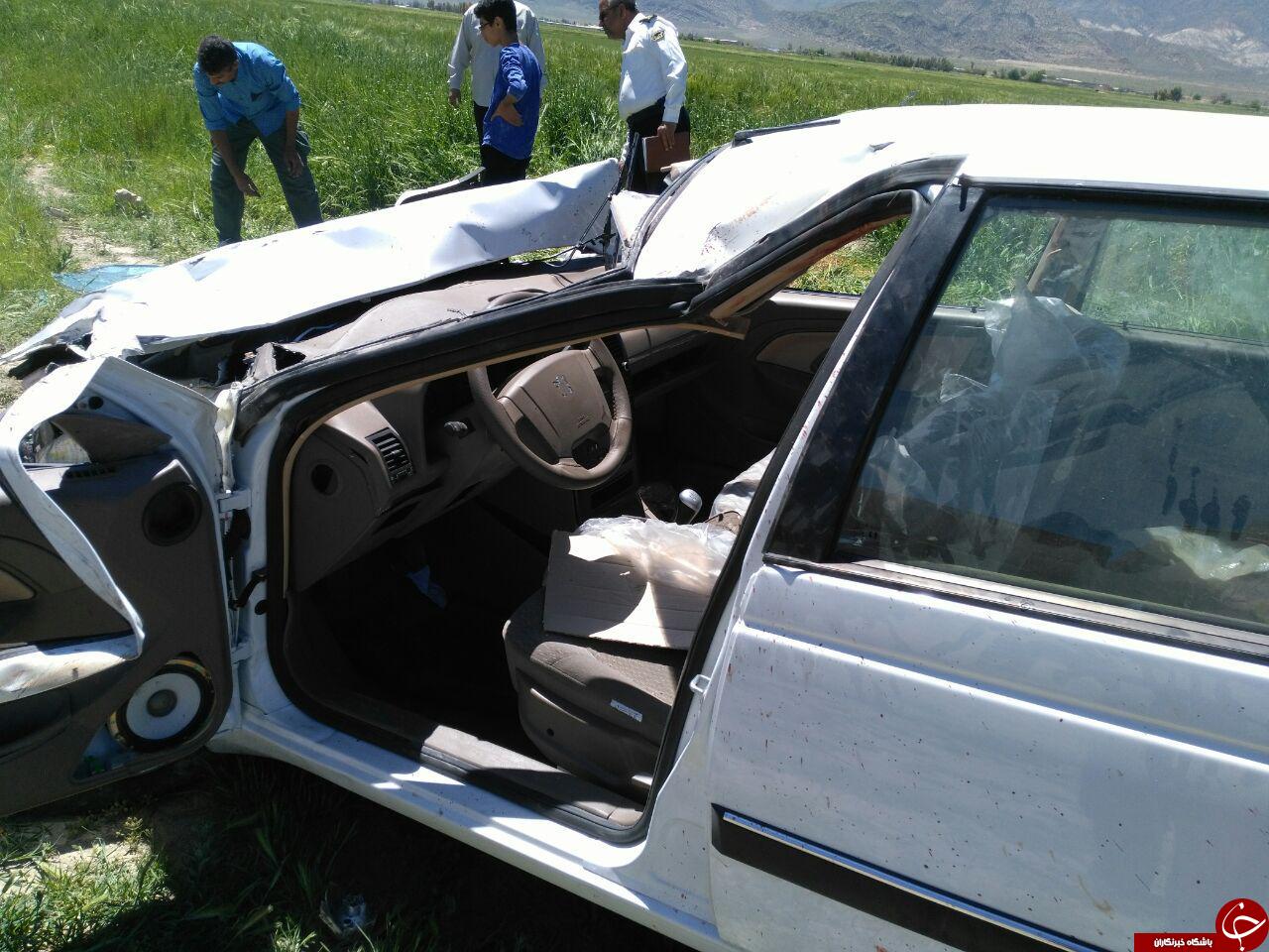 واژگونی هولناک پژو 405 / ایربگ خودرو عمل نکرد! + فیلم وتصاویر