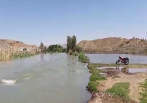 سرریز شدن آب در حاشیه رودخانه زاینده رود + فیلم