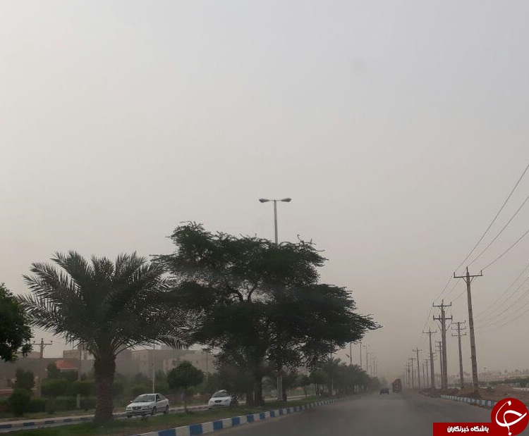 آسمان خاکستری رنگ آبادان + تصاویر