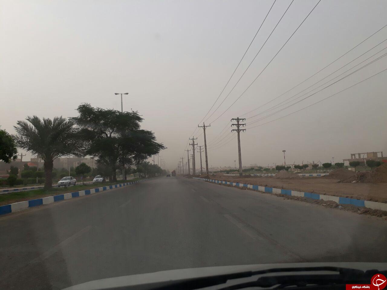 آسمان خاکستری رنگ آبادان + تصاویر