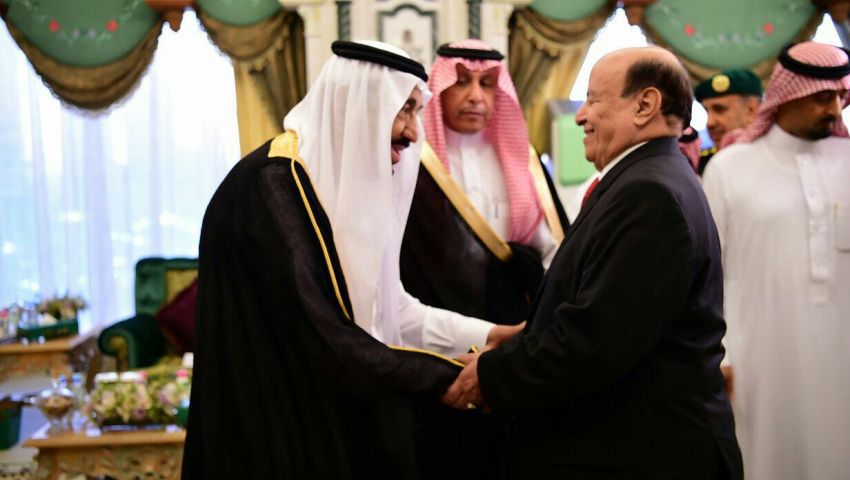 دیدار ملک سلمان با رئیس‌جمهور فراری یمن