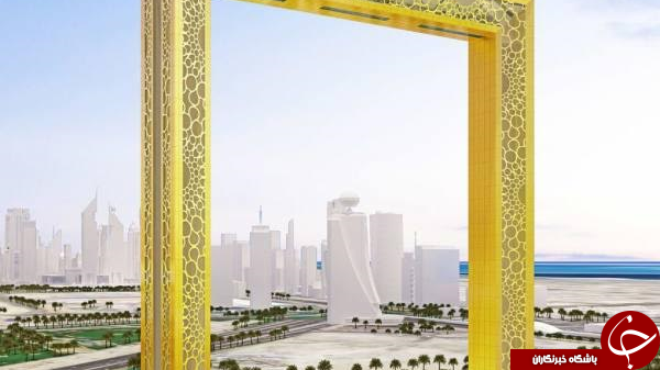 یک آسمانخراش با ظاهری عجیب در دبی