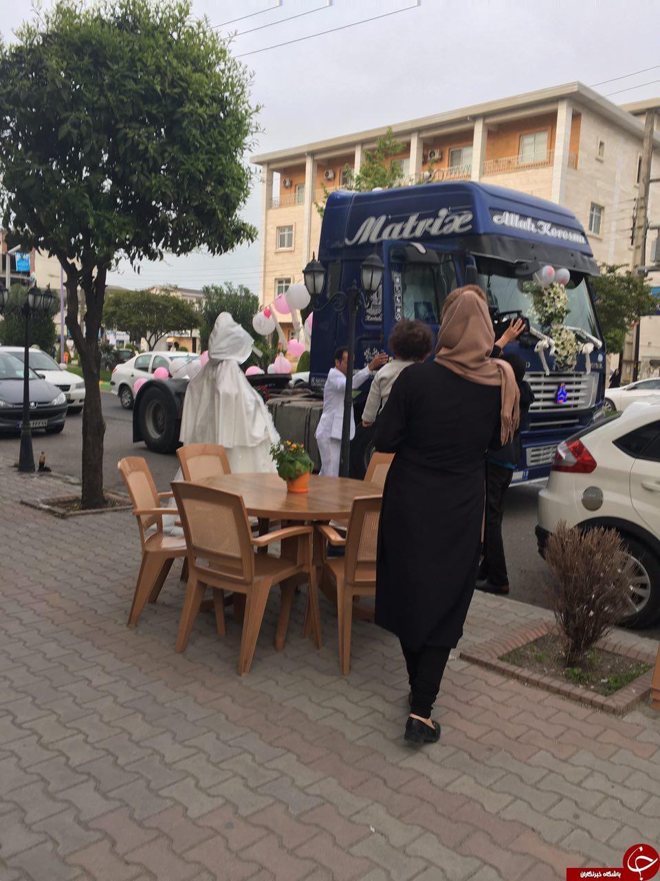 جالب&zwnj;ترین ماشین عروس در نوشهر + تصاویر