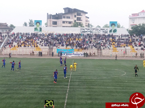 تساوی تیم فوتبال داماش گیلان مقابل تیم نفت امیدیه