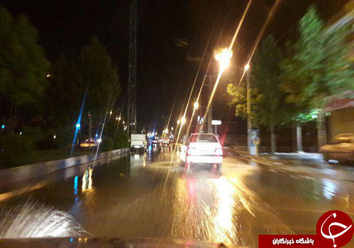 بارش باران و آبگر فتگی معابر خرم آباد +تصاویر