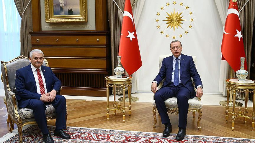 دیدار ییلدریم و اردوغان پس از بازگشت وی به حزب عدالت و توسعه در پشت درهای بسته