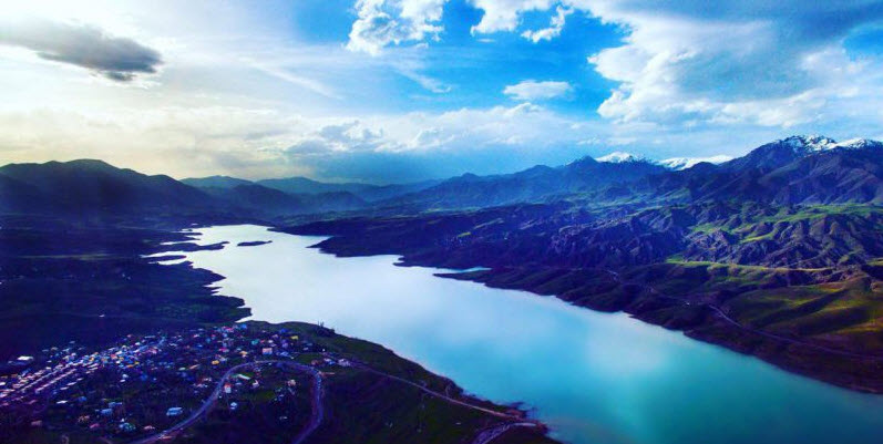عکس هوایی بسیار زیبا از سد طالقان