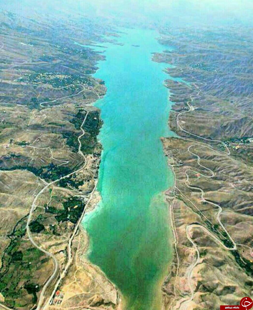 عکس هوایی بسیار زیبا از سد طالقان