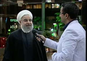 لحظه ورود روحانی به صدا و سیما برای حضور در گفتگوی ویژه خبری + فیلم