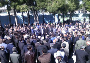 تشییع پیکر پدر شهید حسنعلی ابراهیمی در روستای انالوجه