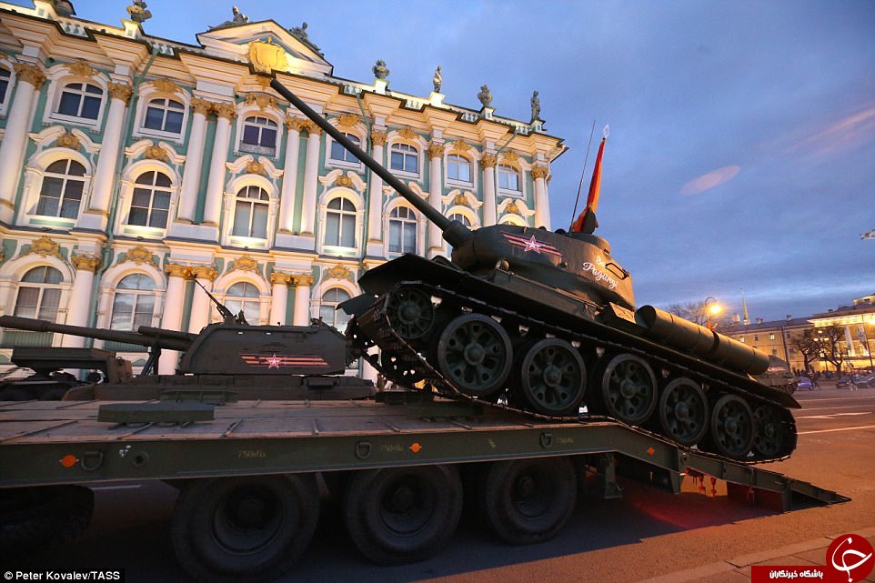 تمرین ارتش روسیه برای برگزاری رژه نظامی 