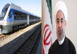 راه&zwnj;آهن همدان- تهران با حضور روحانی افتتاح شد