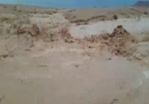طغیان رودخانه فصلی سیان + فیلم
