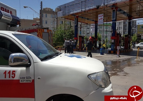 حادثه در پمپ بنزین +تصاویر