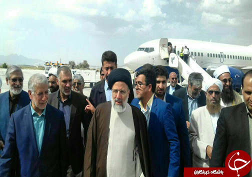 حجت&zwnj;الاسلام رئیسی وارد زاهدان  شد+ تصاویر