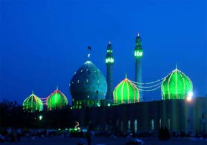 نمایی از مسجد جمکران در شب نیمه شعبان + تصاویر