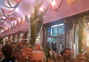 جشن نیمه شعبان در بازار سرپوشیده تبریز + فیلم