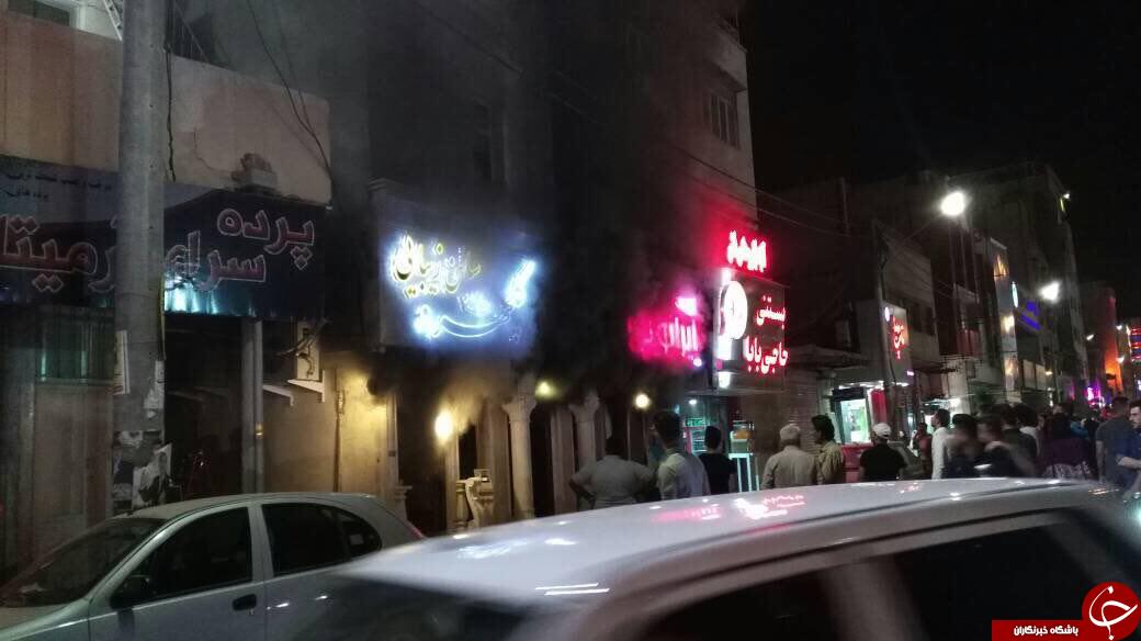آتش سوزی سالن زیبایی چهره در آبادان + تصاویر