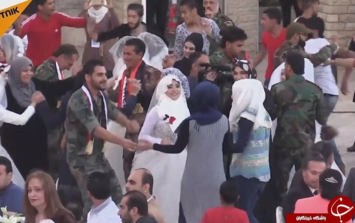 برگزاری بزرگترین جشن عروسی جمعی در سوریه+تصاویر