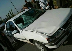 مرگ عابر پیاده در برخورد پژو